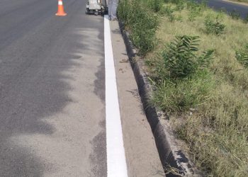 Yellow Road marking